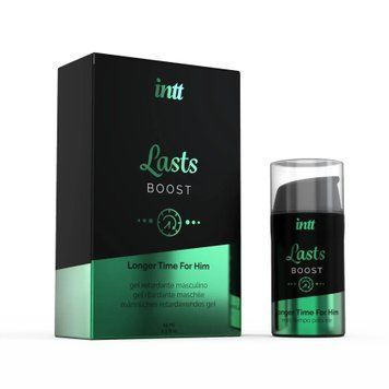 Пролонгатор для чоловіків Intt Lasts Boost (15 мл) з екстрактом гвоздики та м'яти ON0095 фото