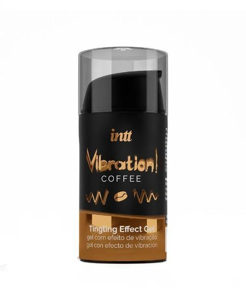 Рідкий вібратор Intt Vibration Coffee (15 мл), густий гель, дуже смачний, діє до 30 хвилин ON0097 фото